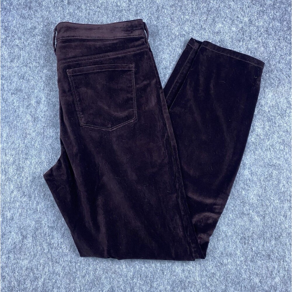 Well Worn Women’s Jeans Pants Brown Velour Formal Straight Leg Stretch Sz 10/30